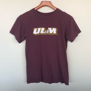 4/$20 Maroon ULM college T-shirt size small